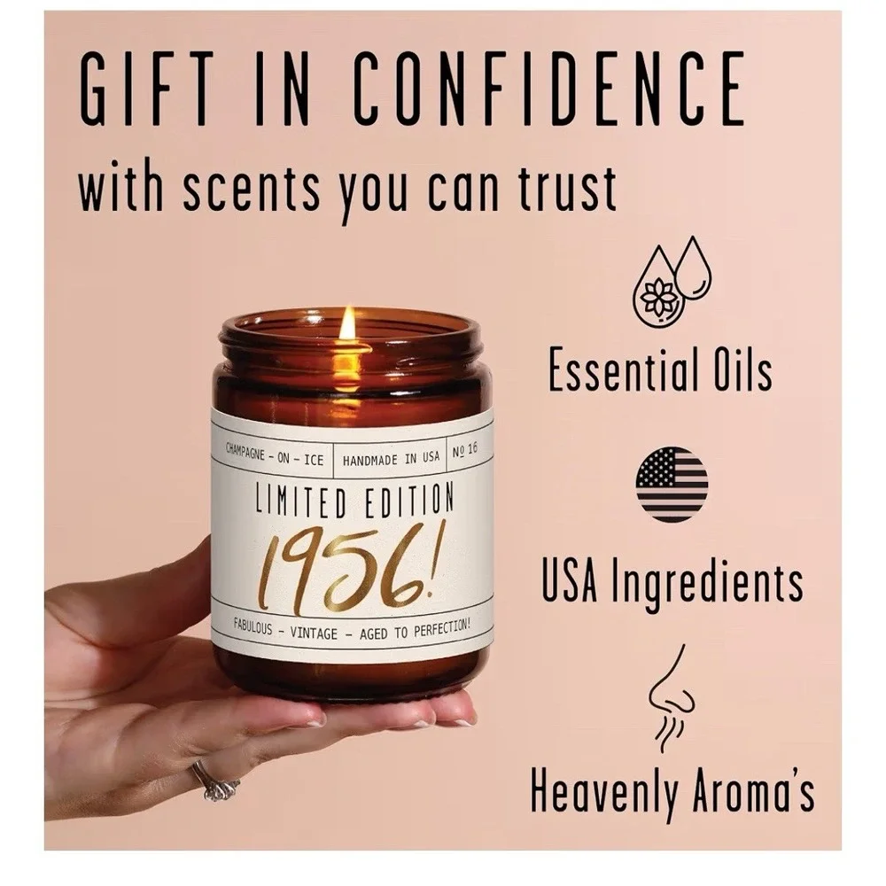 Limited Edition 1956' Soy Candle, w/Champagne on Ice Soy & SASS 7.2 Oz